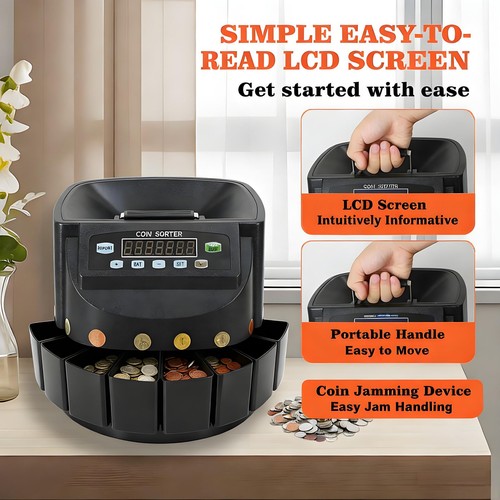 Coin money counter sorter - counter,